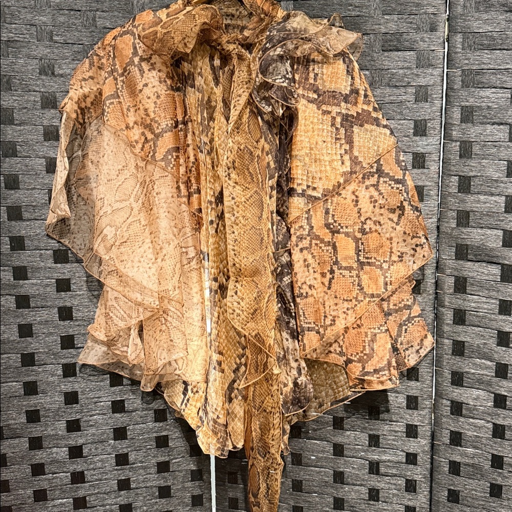 Zimmermann Brown Snake Print Top - Picture 3 of 7